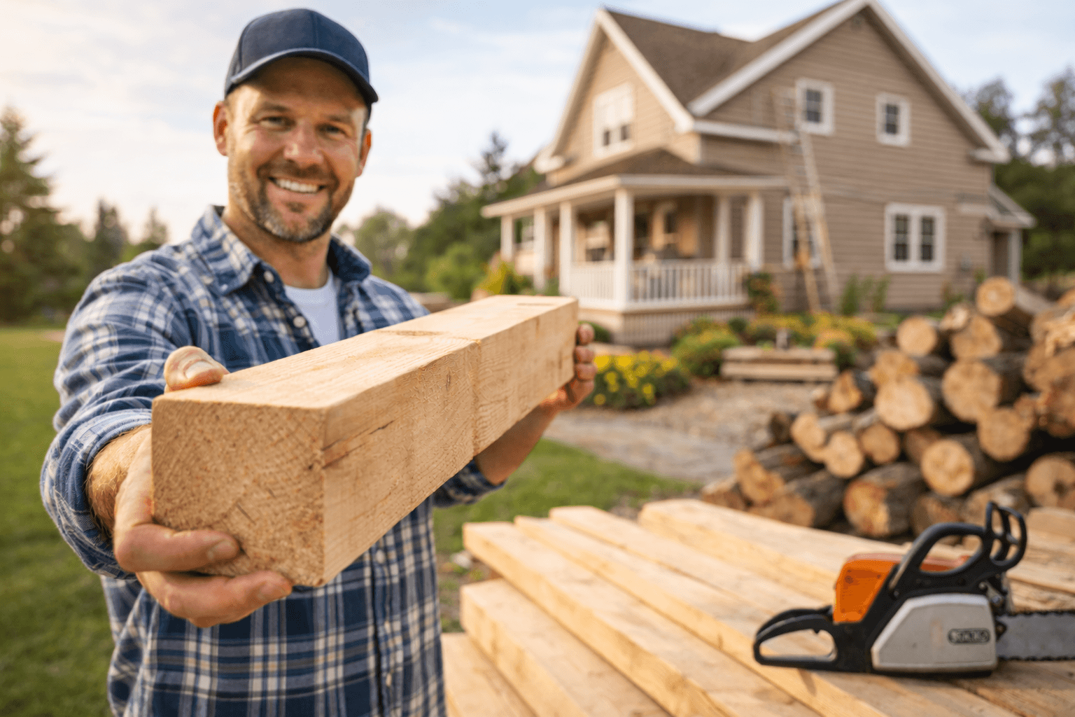 Drewniana więźba dachowa